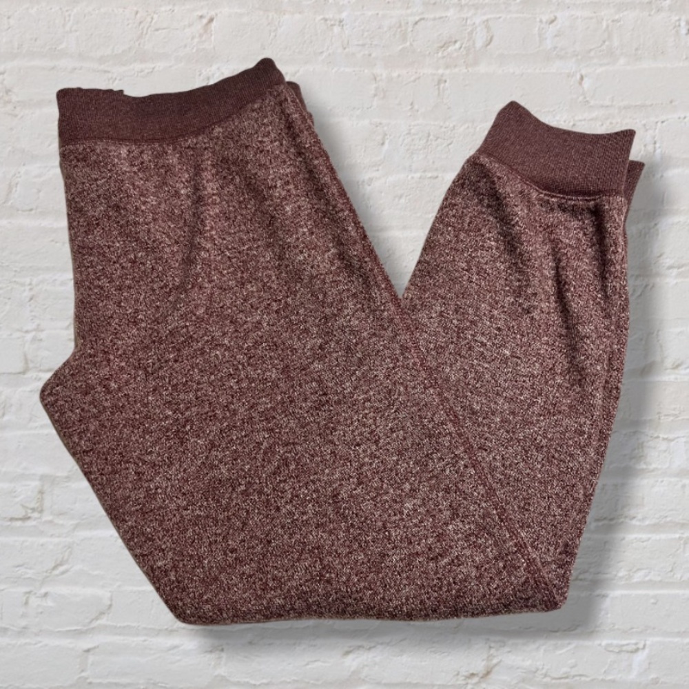 Prince & Fox Heather Burgundy Elastic Drawstring Waistband Joggers Sweat Pants